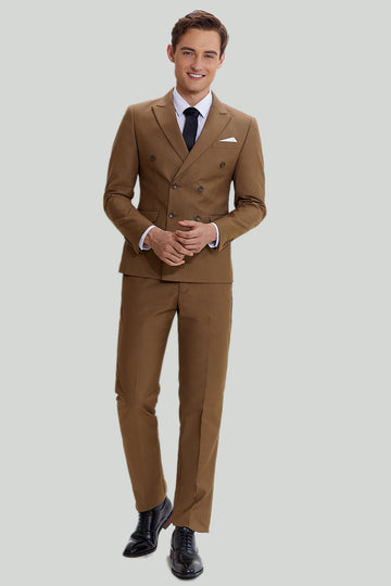 Khaki Menn 2 stykke Slim Fit Tuxedo & Dress